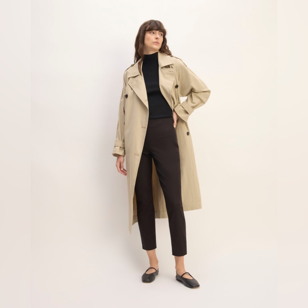 Everlane The Bi-Stretch Work Trousers Women’s 12 Black Side-Zip High Rise Pant